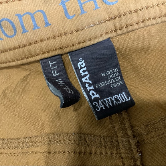 Prana Slim Fit Outdoor Active Pants. Golden Brown. Men’s Size 34. - Picture 8 of 8